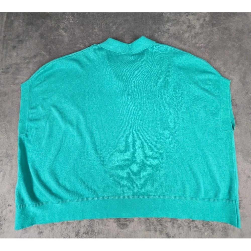 Banana Republic Cotton Linen‎ Blend Johnny Collar Knot  Green Oversized XL/XXL - Picture 3 of 9